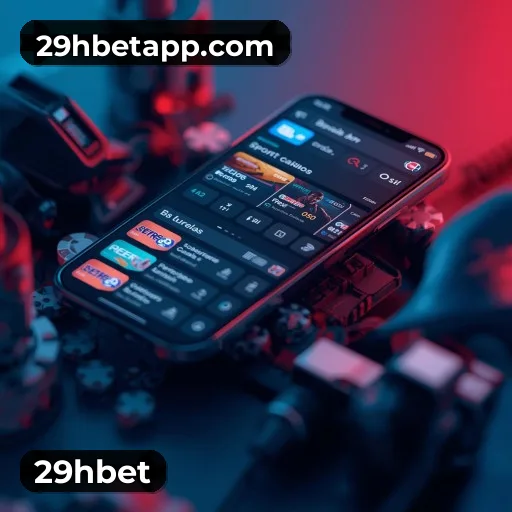 App 29hbet para iOS e Android — interface mobile, login biométrico e PIX integrado